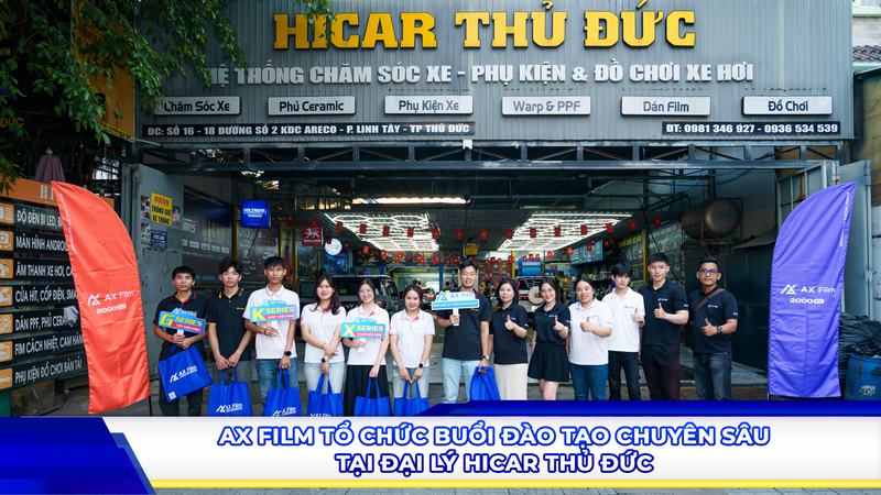 AX Film tổ chức buổi đào tạo chuyên sâu tại Đại lý HICAR Thủ Đức